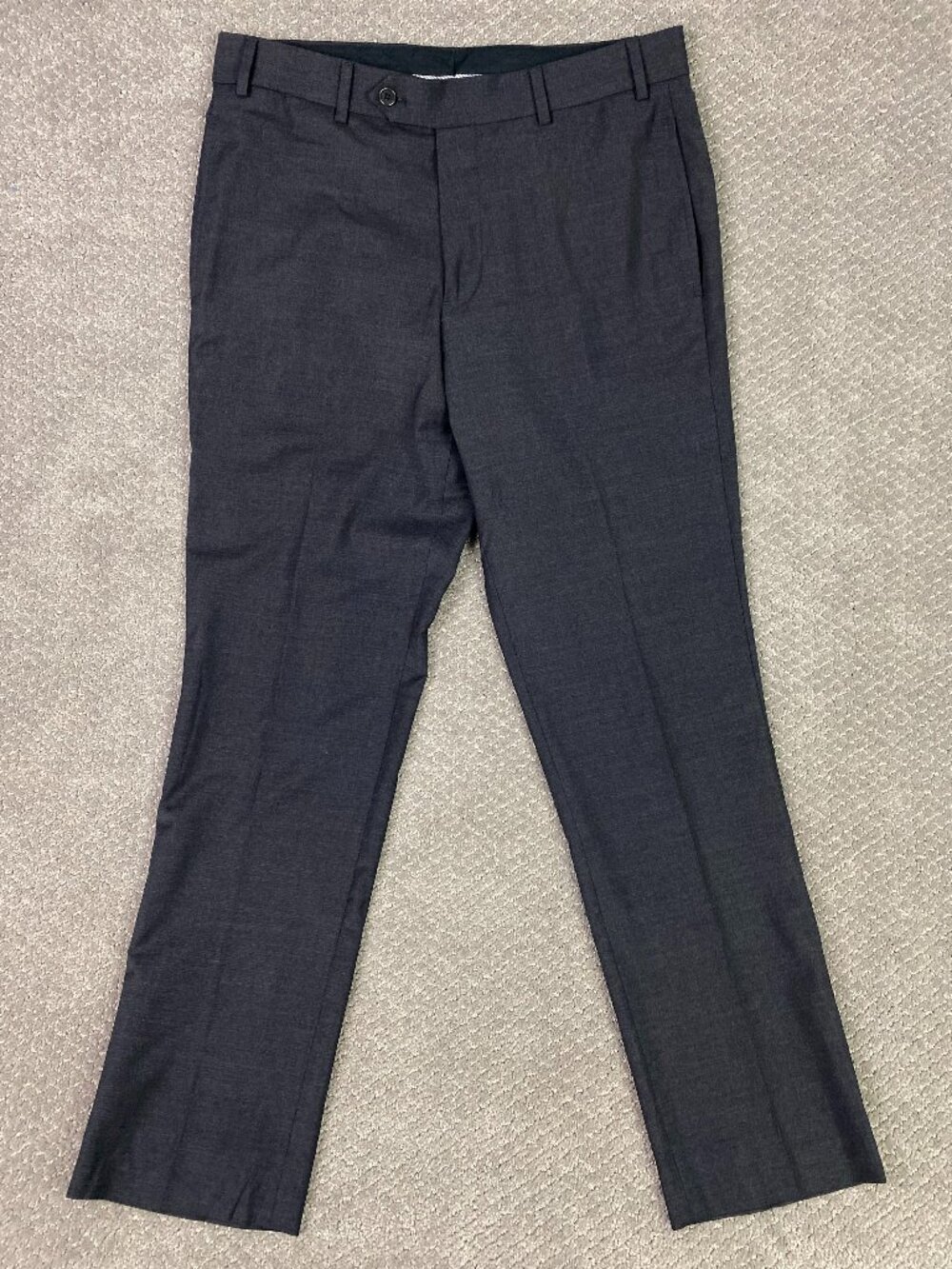 Brooks Brothers Regent Fit Dress Pants Slacks Mens 34x30 Gray Wool Blend Stretch